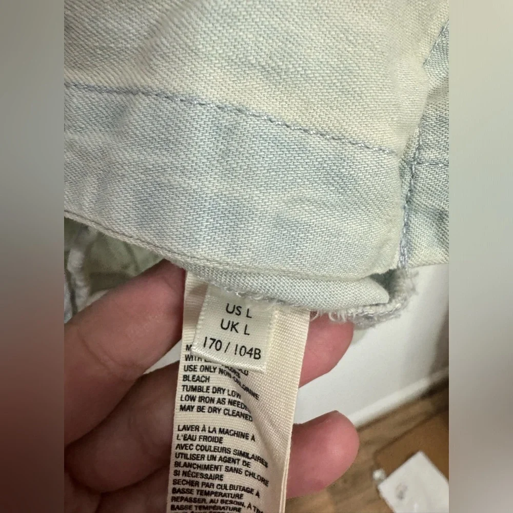 Free People Laced Up Denim Top sz XS and L - Picture 10 of 10